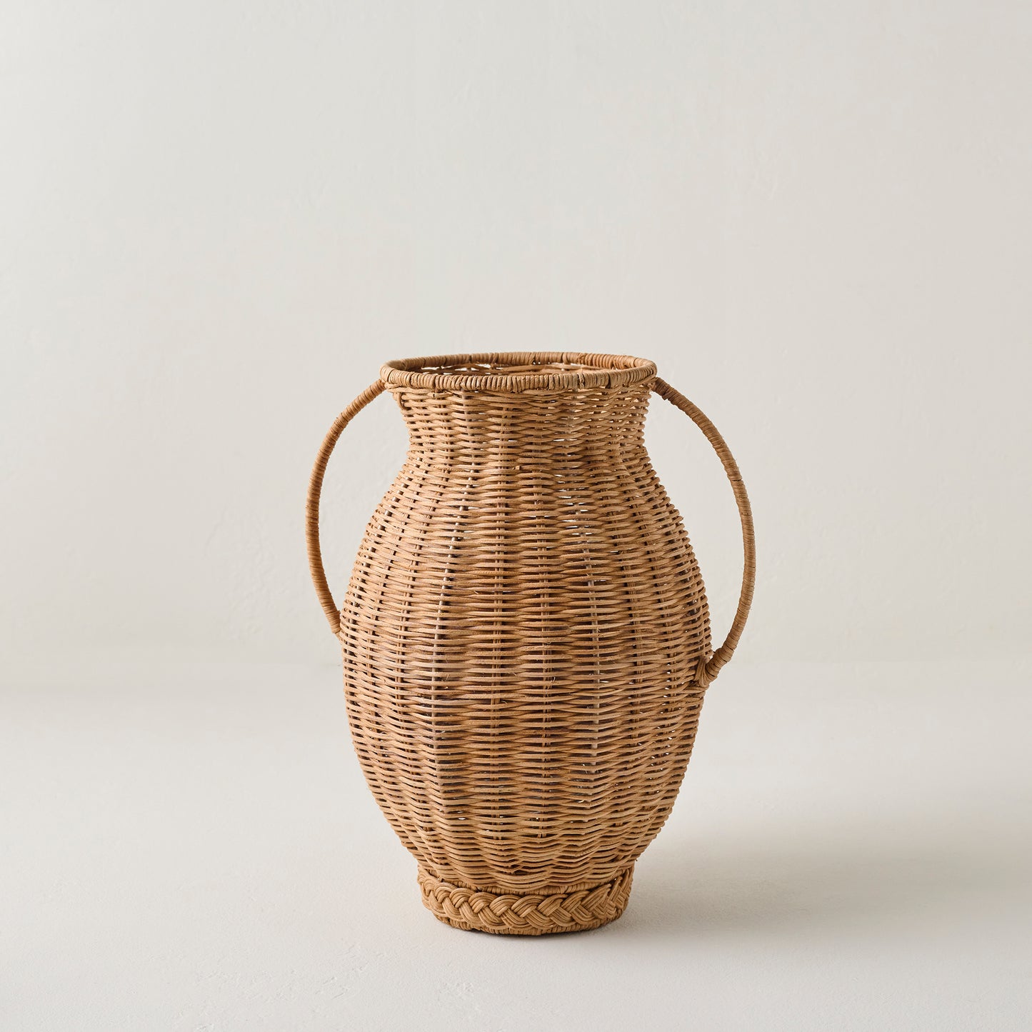 Round Rattan Vase