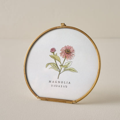 Stella Round Brass Frame