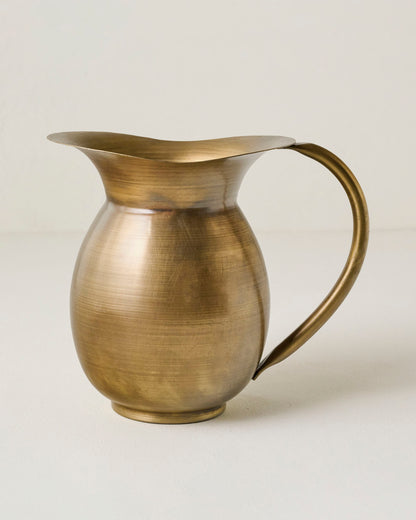 Ruthie Brass Pitcher Vase