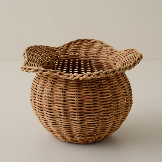 Perry Scalloped Rim Woven Vase