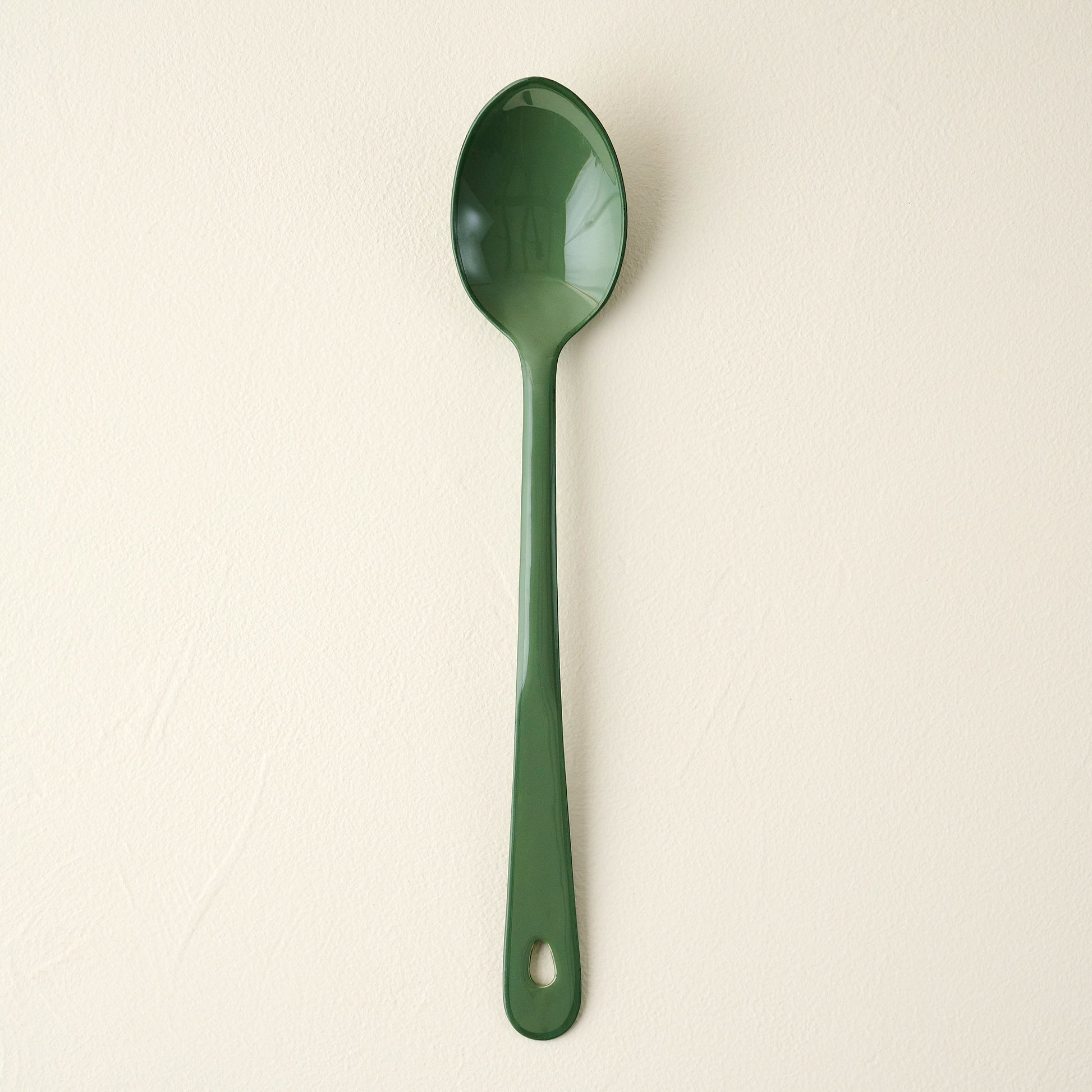 Vineyard Green Enamel Spoon
