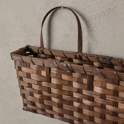 Small Damian Woven Wall Basket up close