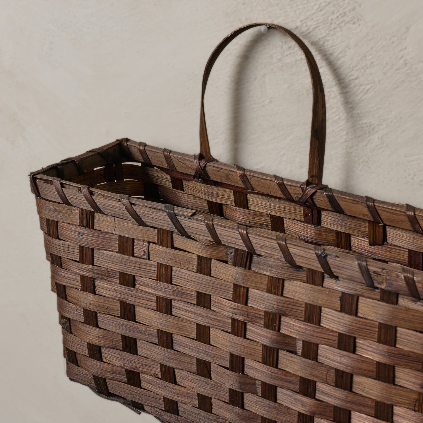 Large Damian Woven Wall Basket up close
