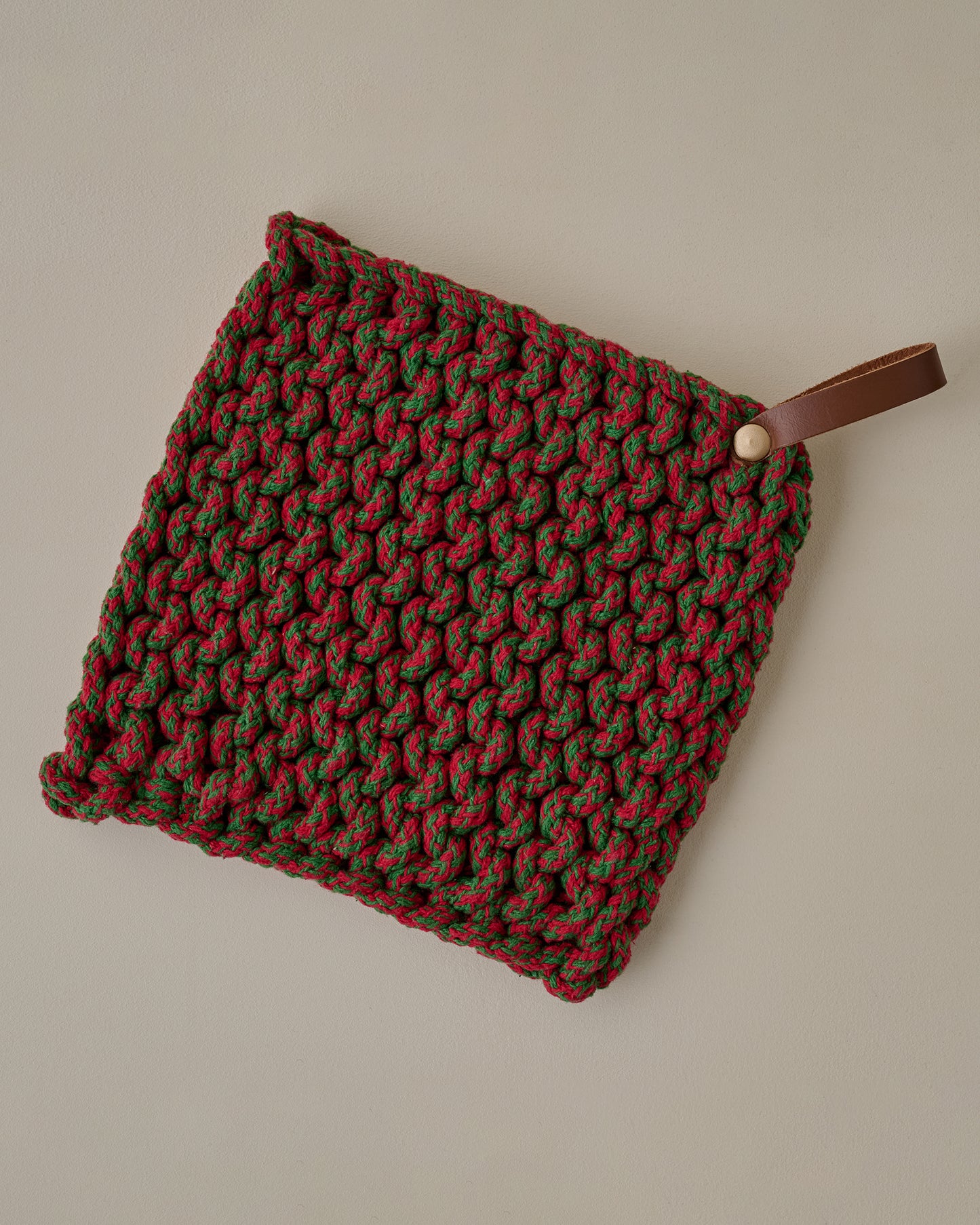 Holiday Hand Crocheted Cotton Pot Holder