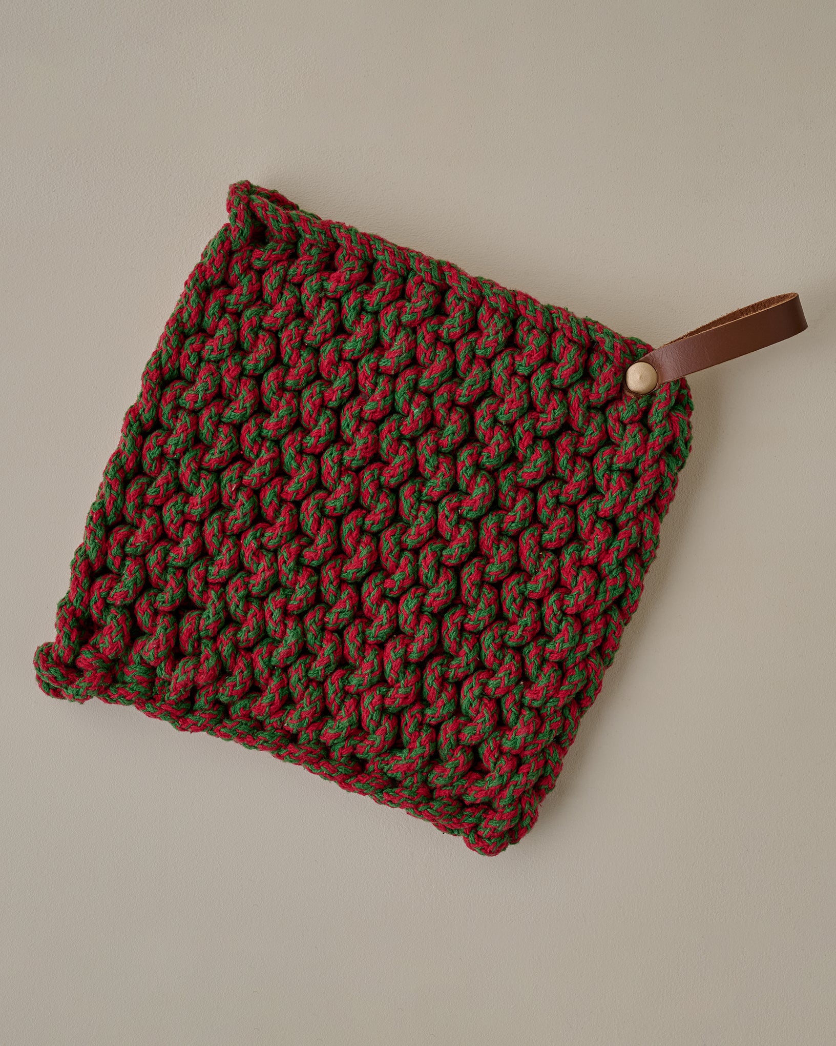 Holiday Hand Crocheted Cotton Pot Holder