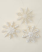 Whimsical Snowflake Paper Ornaments