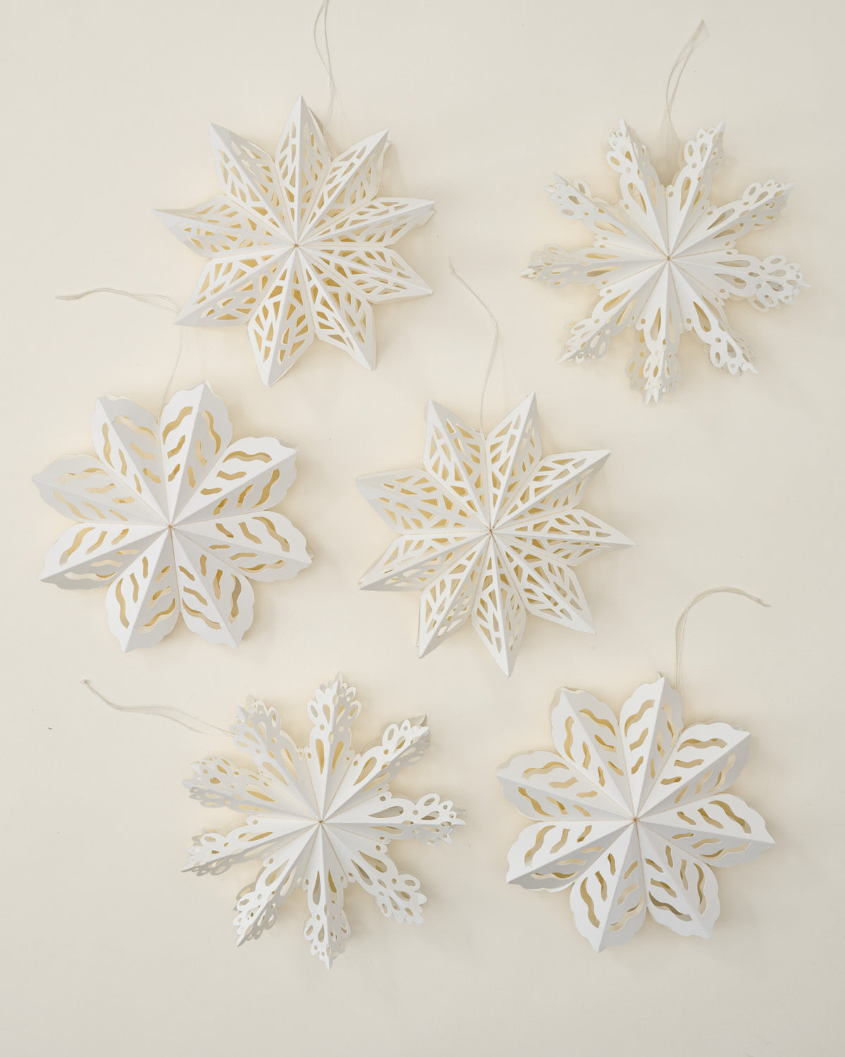 Whimsical Snowflake Paper Ornaments