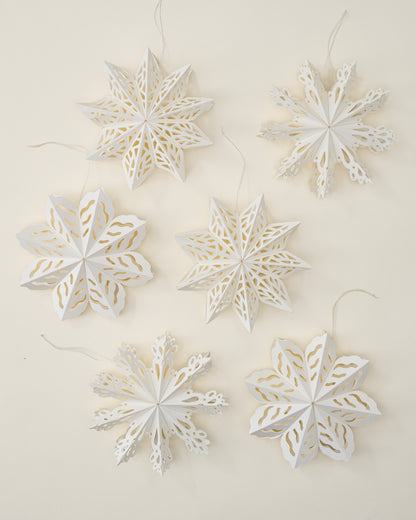 Whimsical Snowflake Paper Ornaments