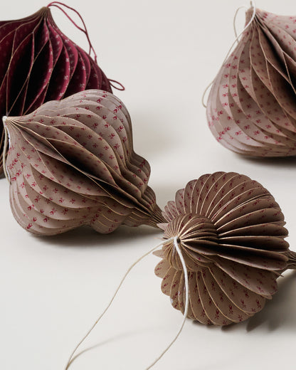 Paper Finial Ornament, Set of 6