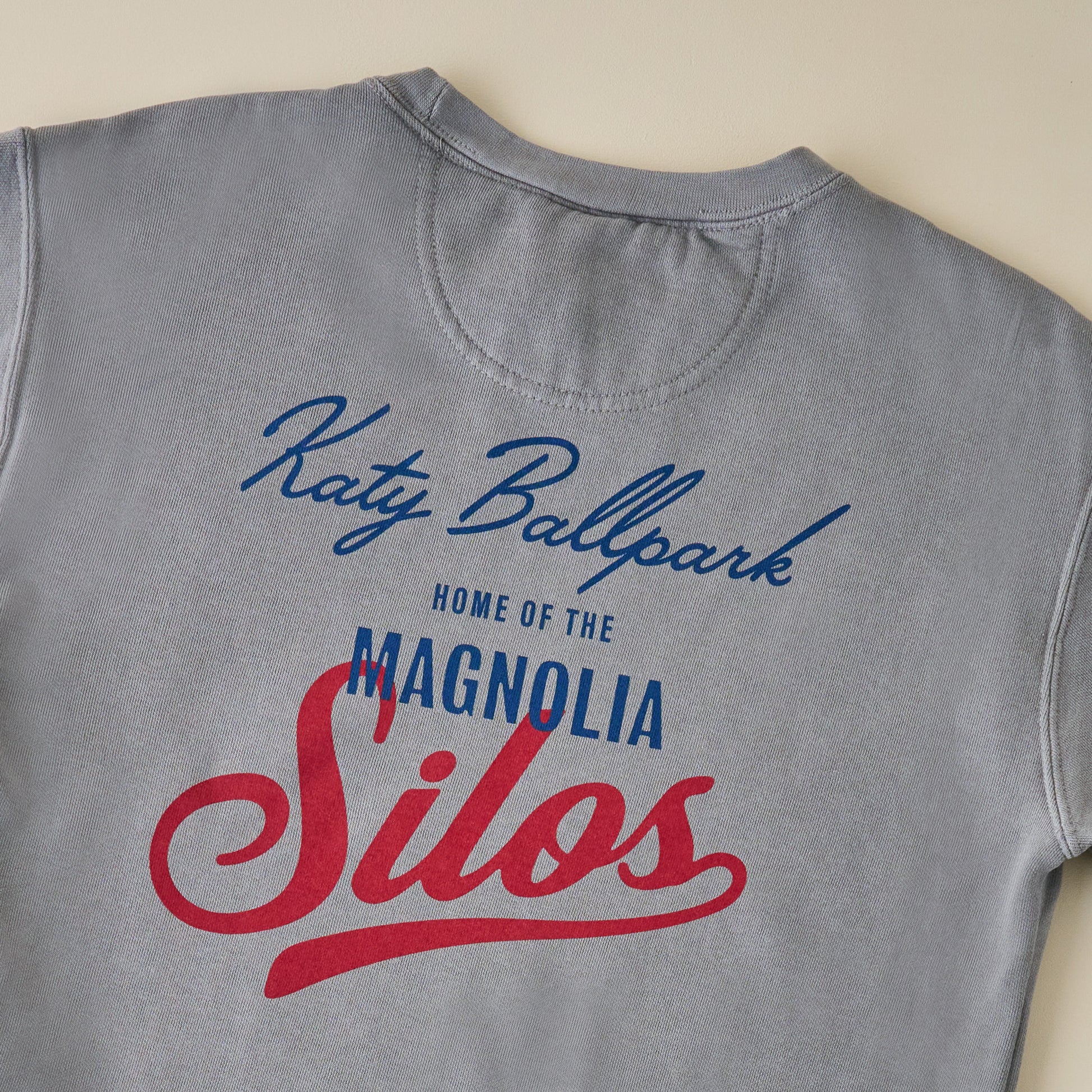 Katy Ballpark Charcoal Sweatshirt graphic on back