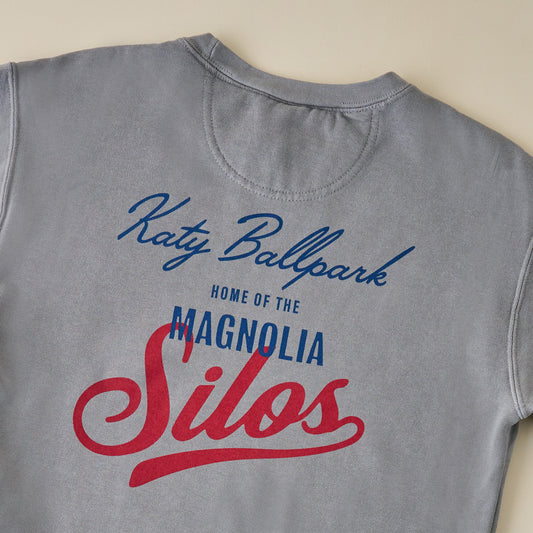 Katy Ballpark Charcoal Sweatshirt graphic on back
