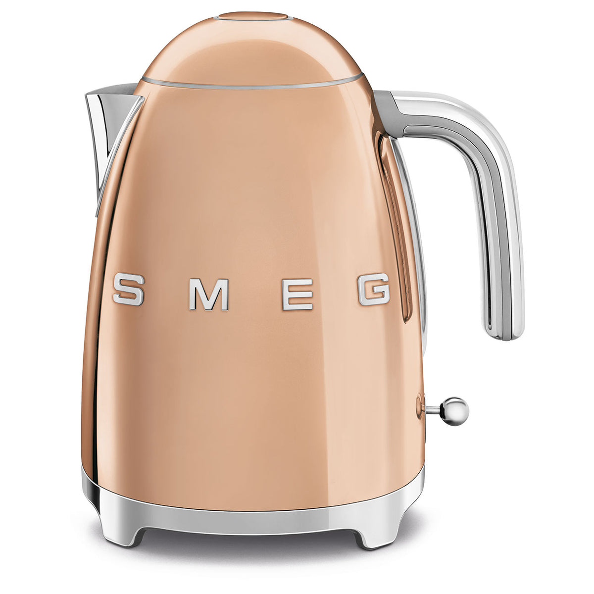 Smeg Kettle in rose gold side view