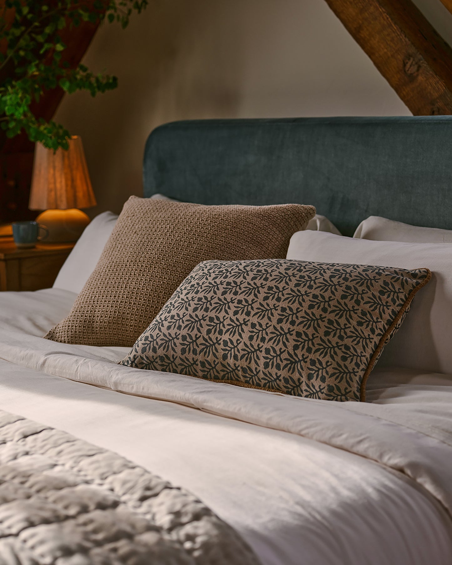 Lucie Floral Printed Lumbar Pillow