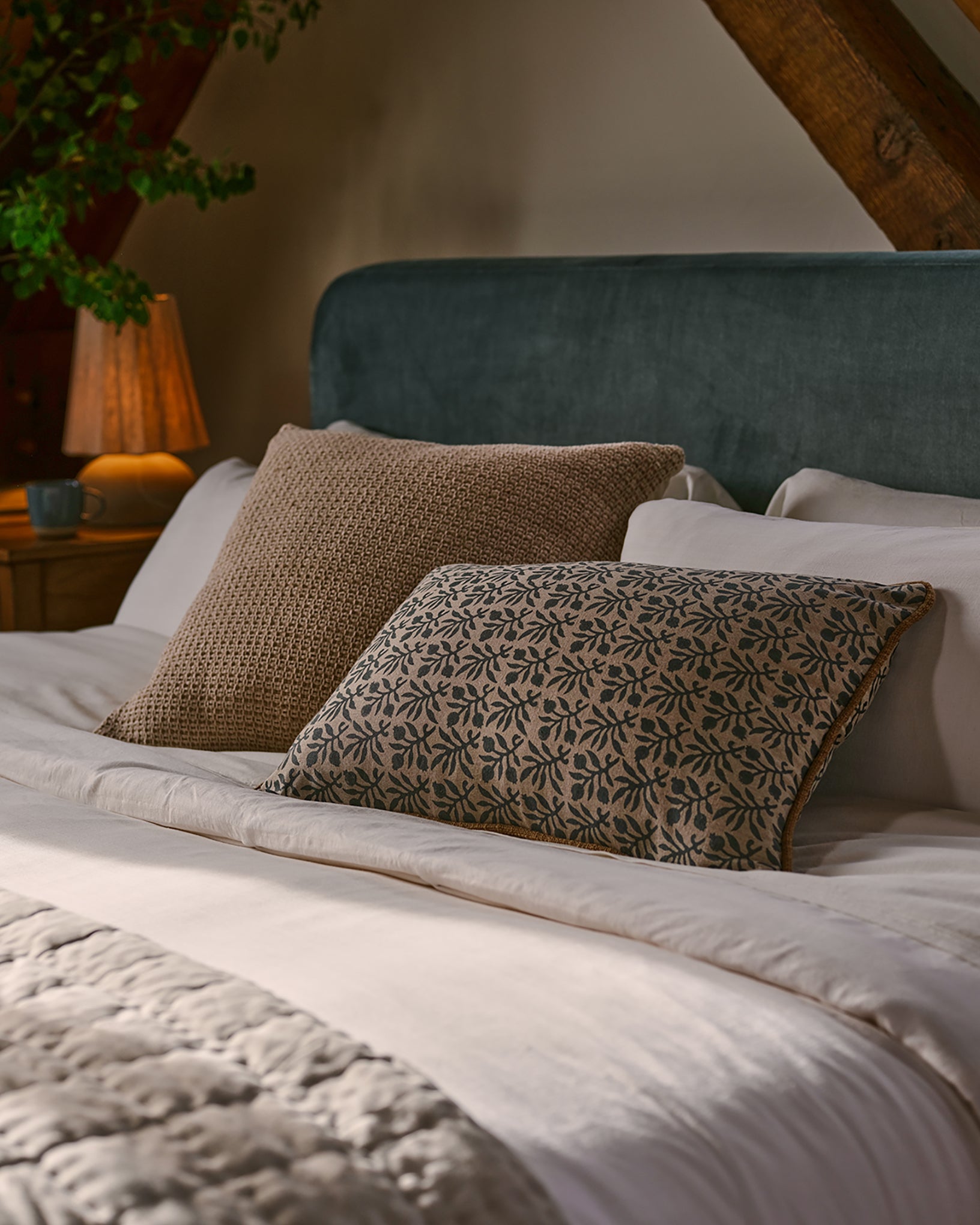 Lucie Floral Printed Lumbar Pillow