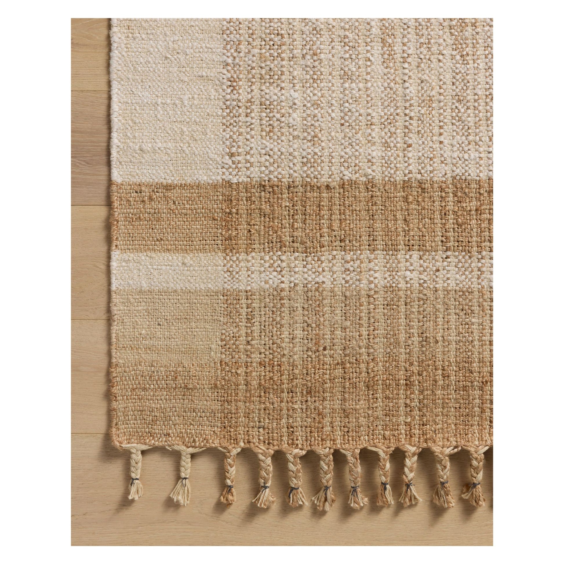 Louie Ivory Natural Rug corner
