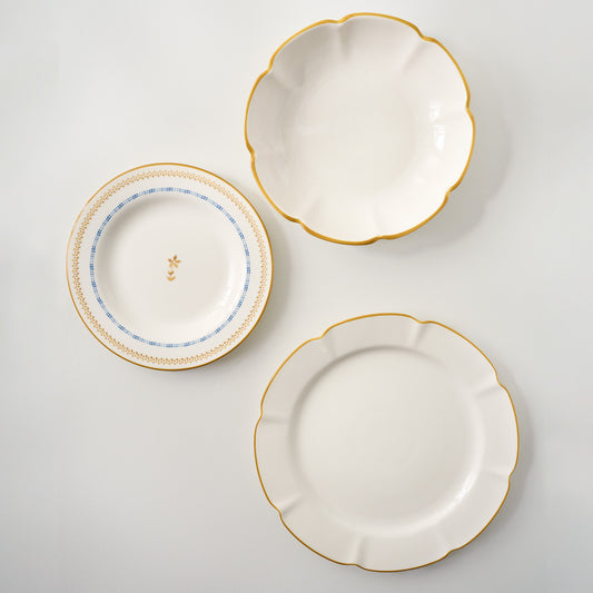 Luna Scalloped 3-Piece Place Setting