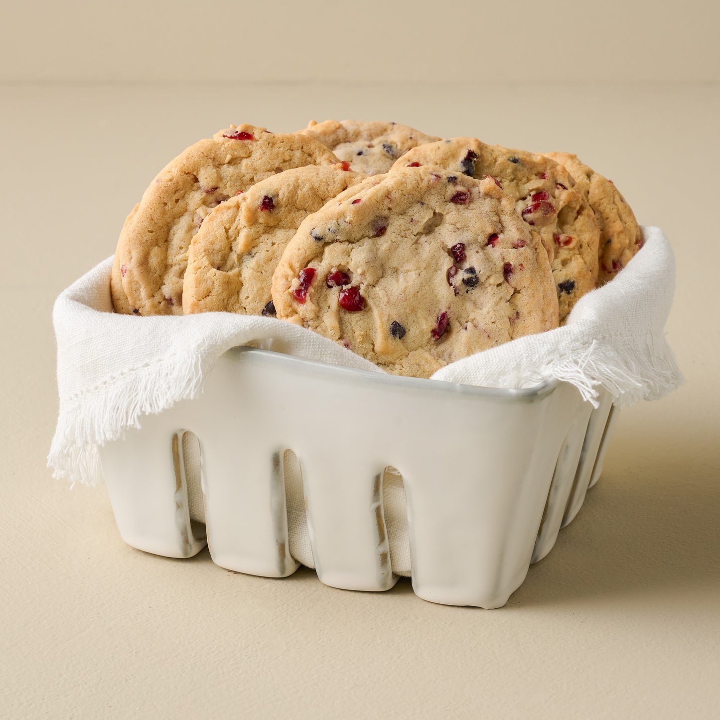 Magnolia Est. Berry Bowl with cookies and napkin as a gift