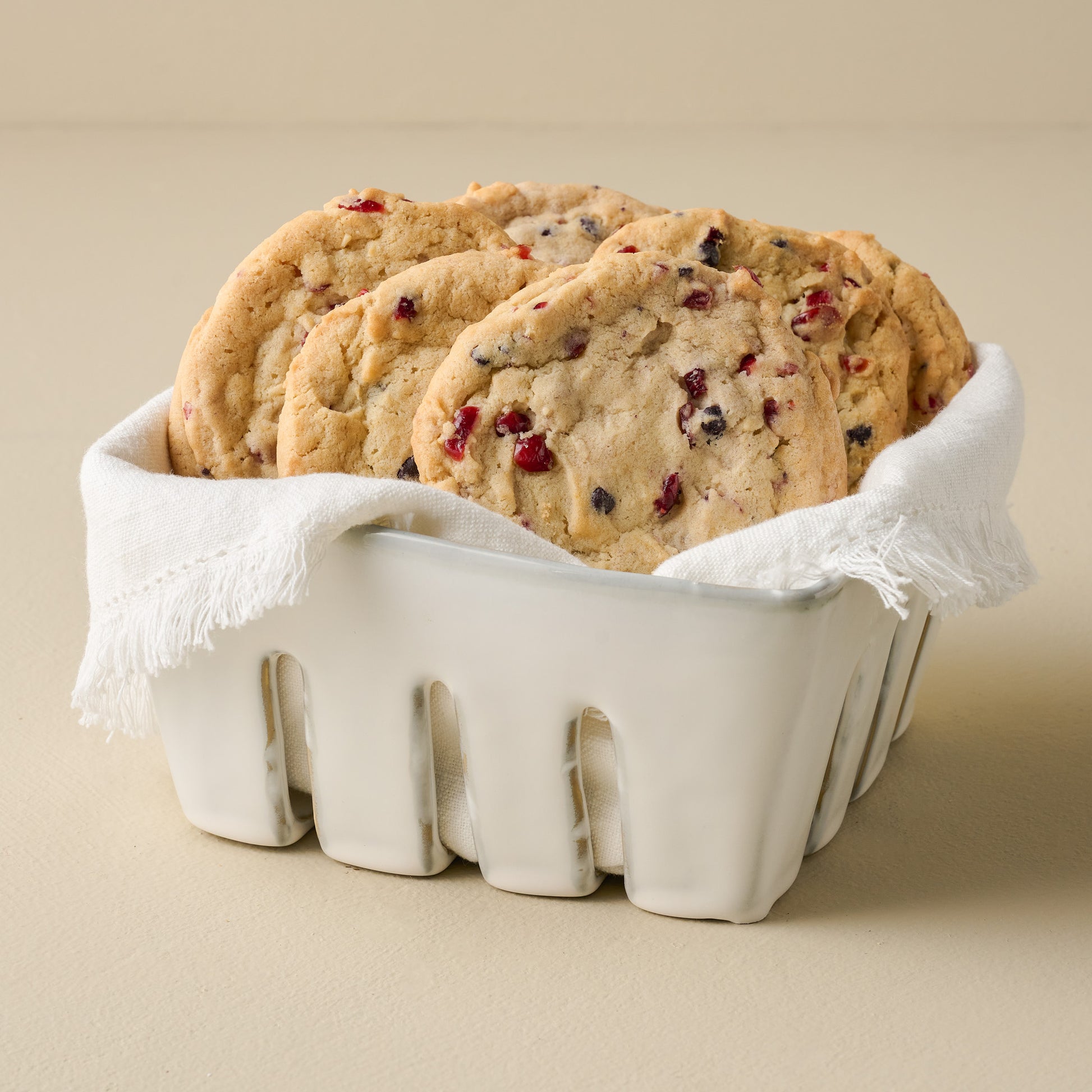 Magnolia Est. Berry Bowl with cookies and napkin as a gift