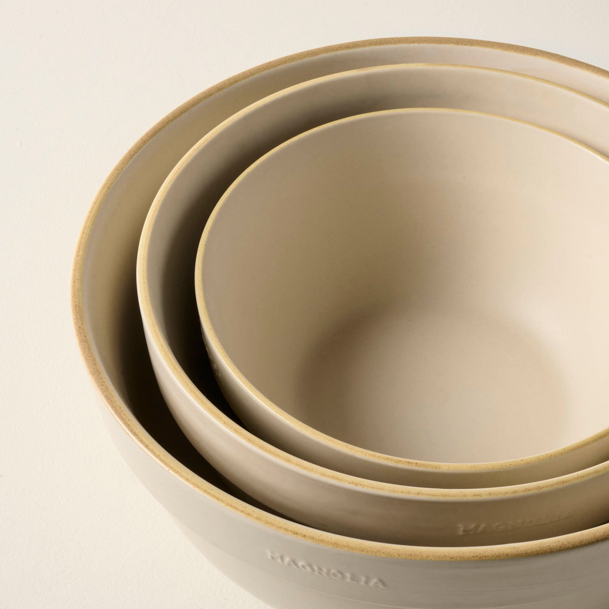 Set of Vintage-Inspired Mixing Bowls nested together