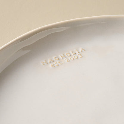 Magnolia Est. Cake Stand detail of branding