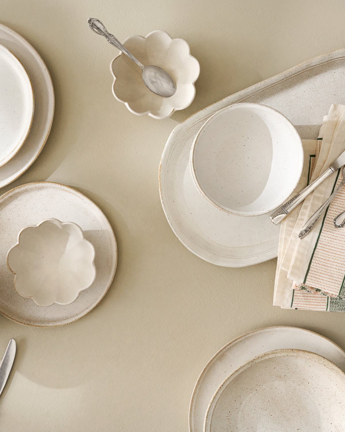 French White Serving Tray