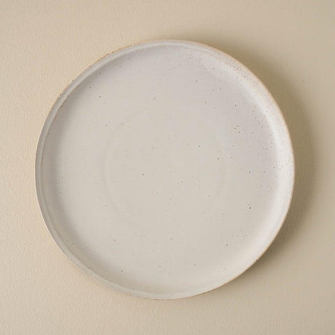 French White Speckle Dinner Plate