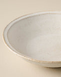 French White Speckle Pasta Bowl close up
