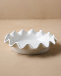Cream Scalloped Pie Dish