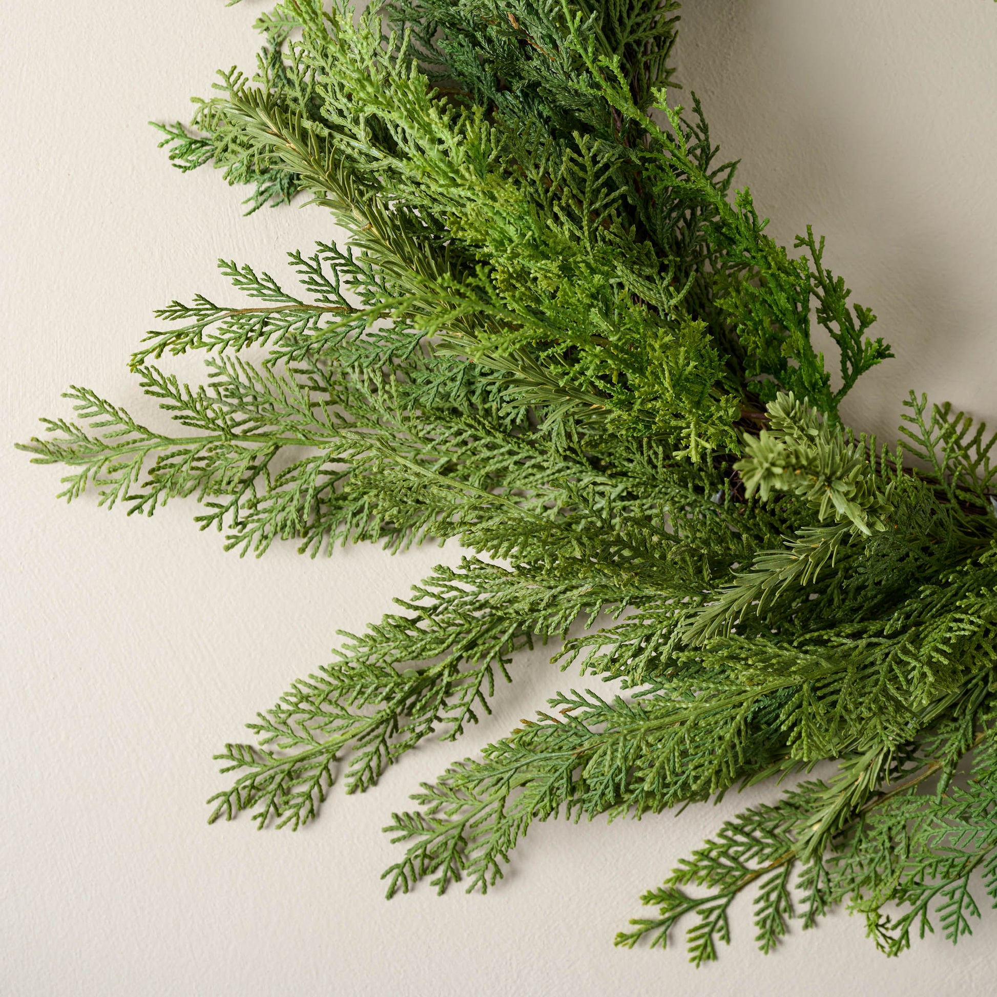 Real Touch Cedar Mix Wreath close up