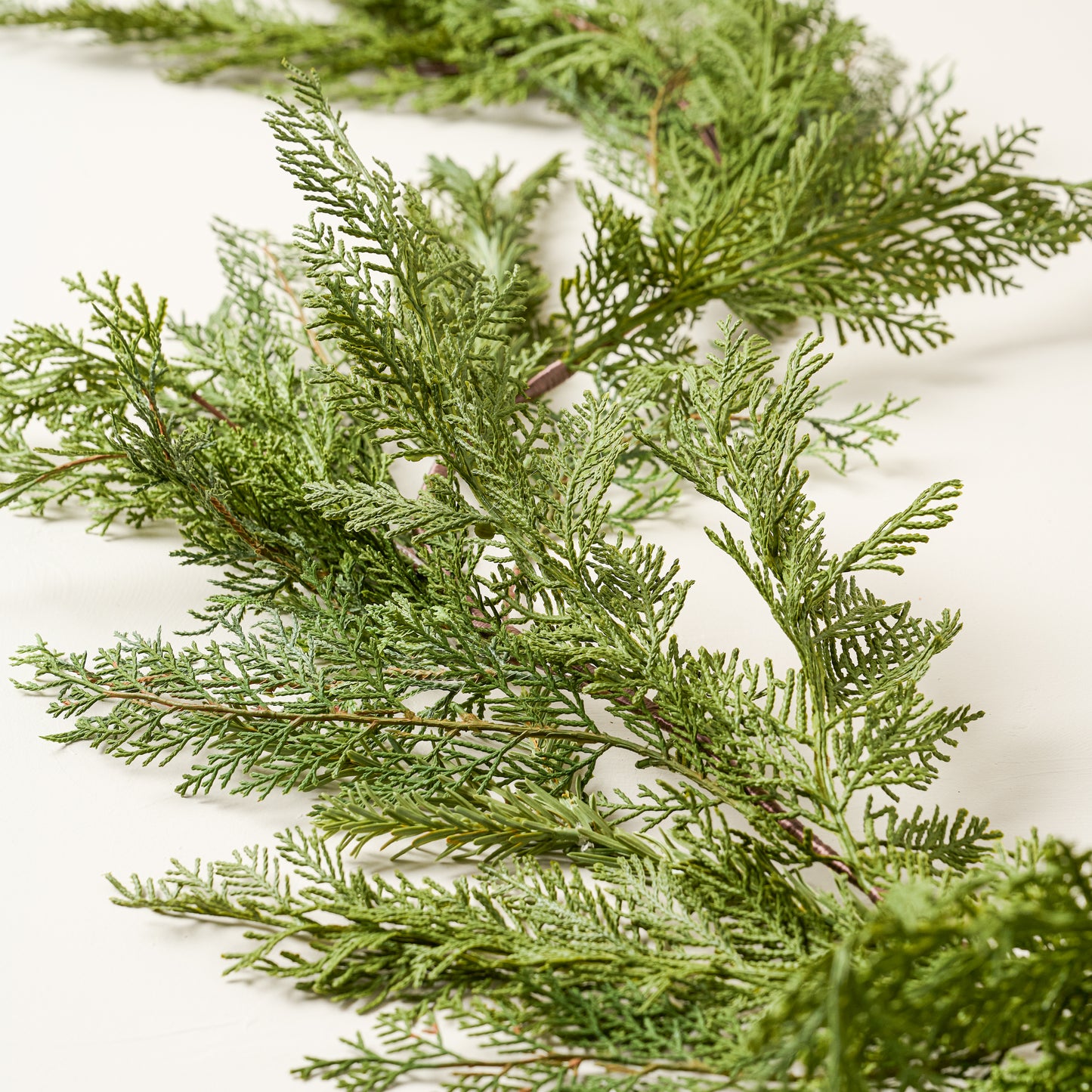 Real Touch Cedar Mix Garland close up