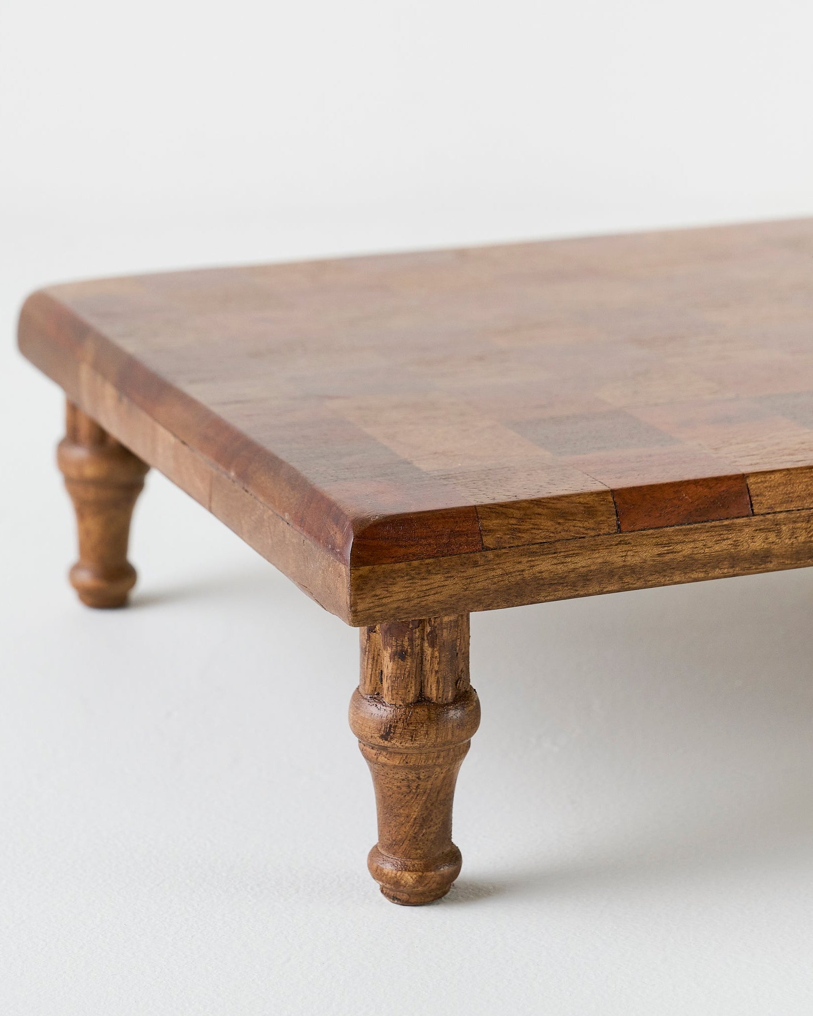 Magnolia Decor Riser Checkered Wood Riser β Magnolia