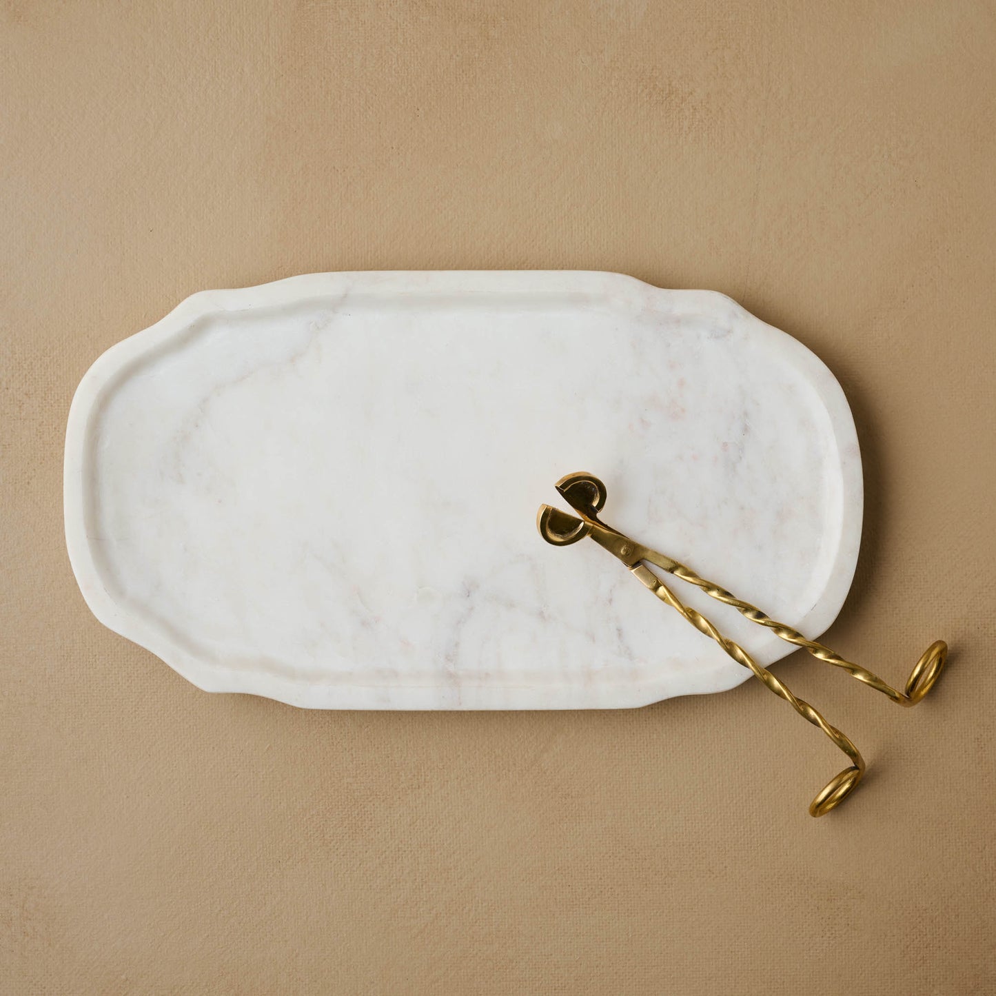 Vintage Inspired Wick Trimmer on a marble tray
