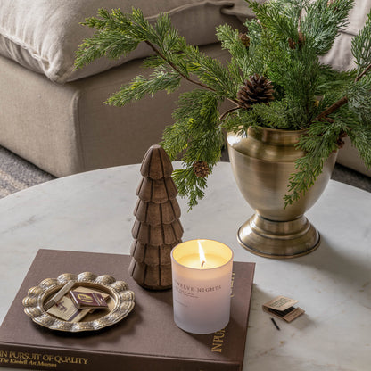 Hand Carved Woodland Tree styled on a coffee table