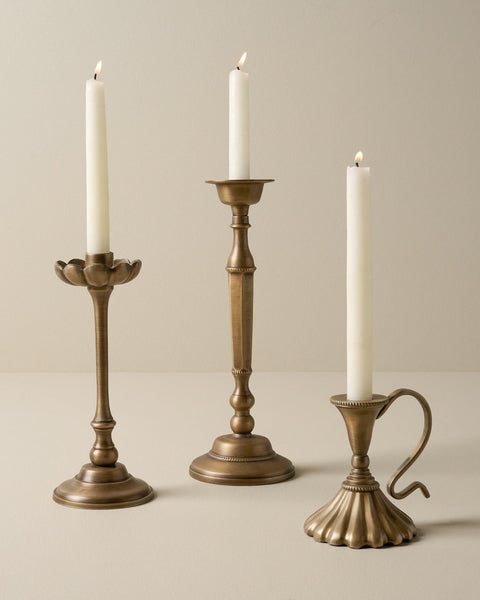 Anna Antique Brass Taper Holder