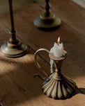 Anna Antique Brass Taper Holder (Small)