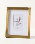 4x6 Floral Antique Brass Photo Frame
