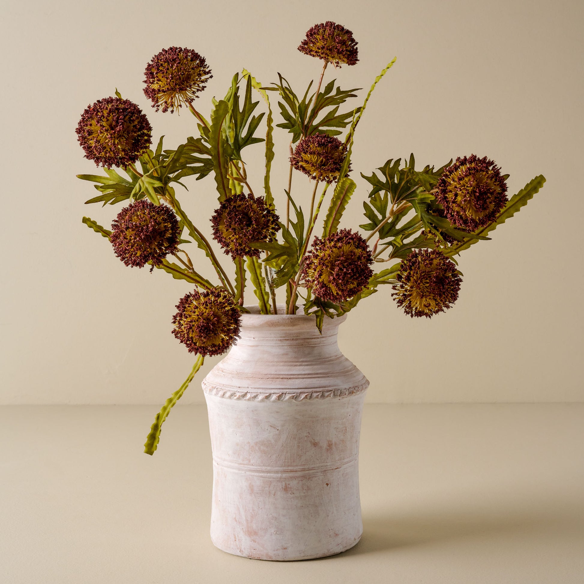 Brown Large Thistle Bush shown in light vase