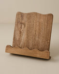 Antiqued Wood Scalloped Cookbook Holder