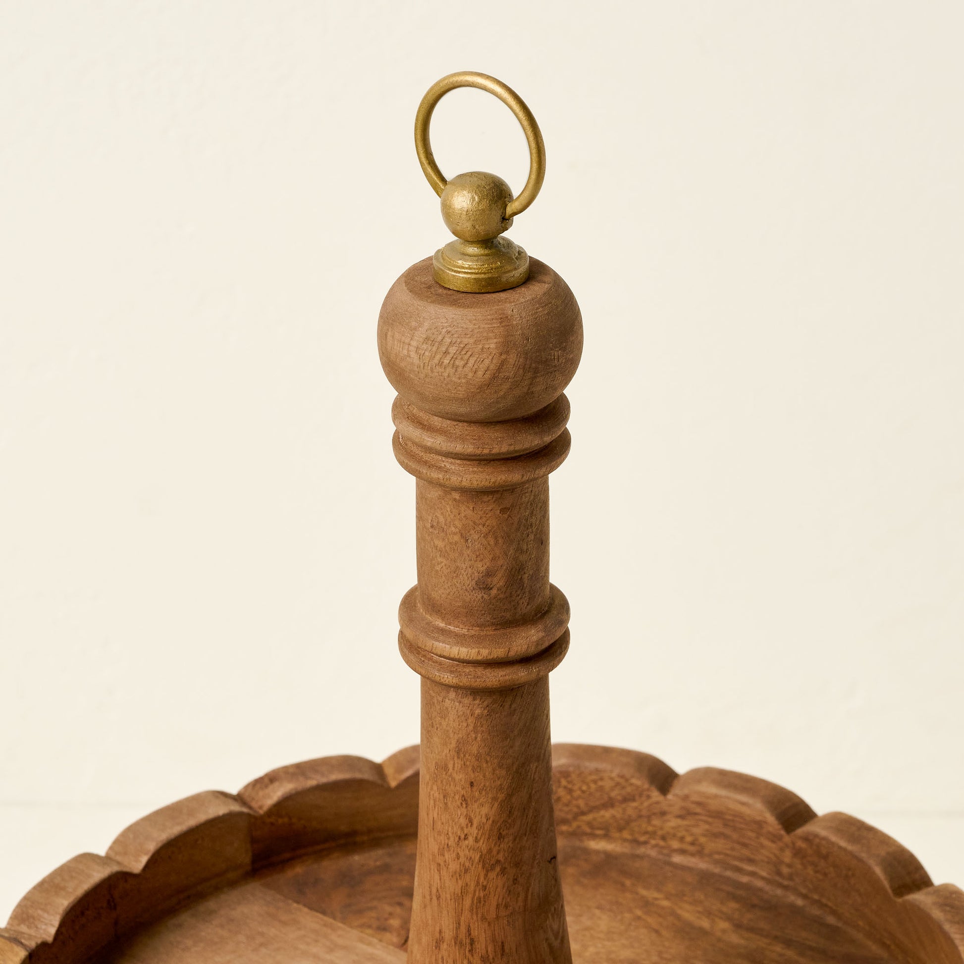 Antiqued Wood Tiered Riser close up