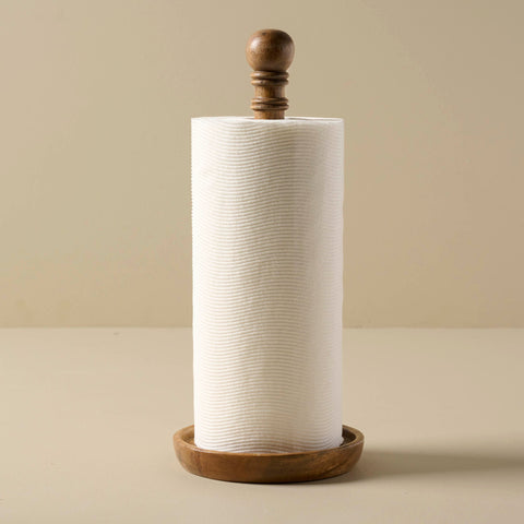 Antiqued Wood Paper Towel Holder