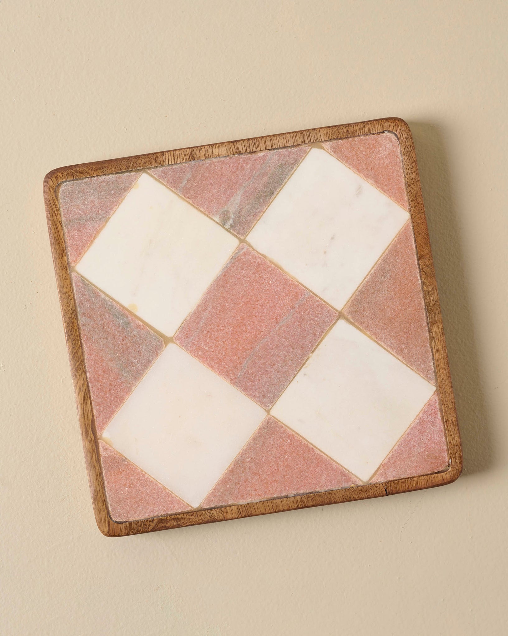 Carmella Checkered Marble Trivet