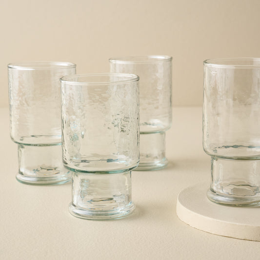 Rustic Glass Stacking Tumblers