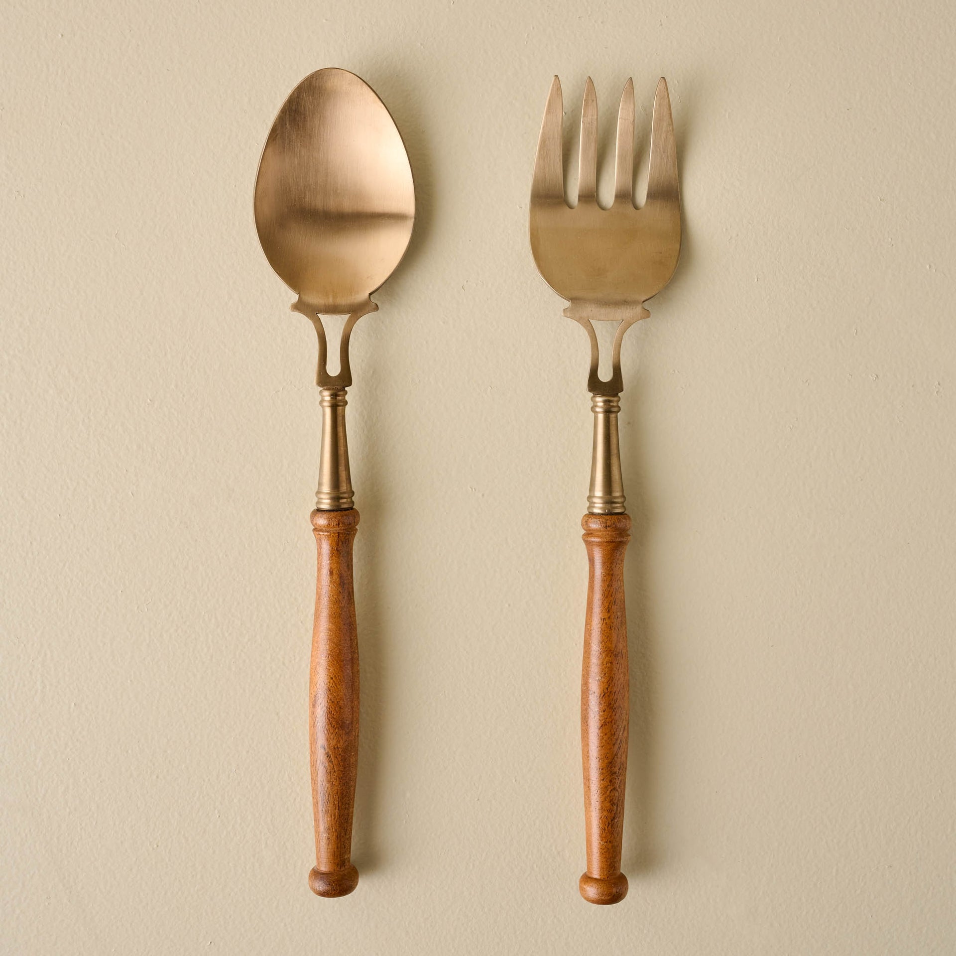 Antiqued Wood Serving Set