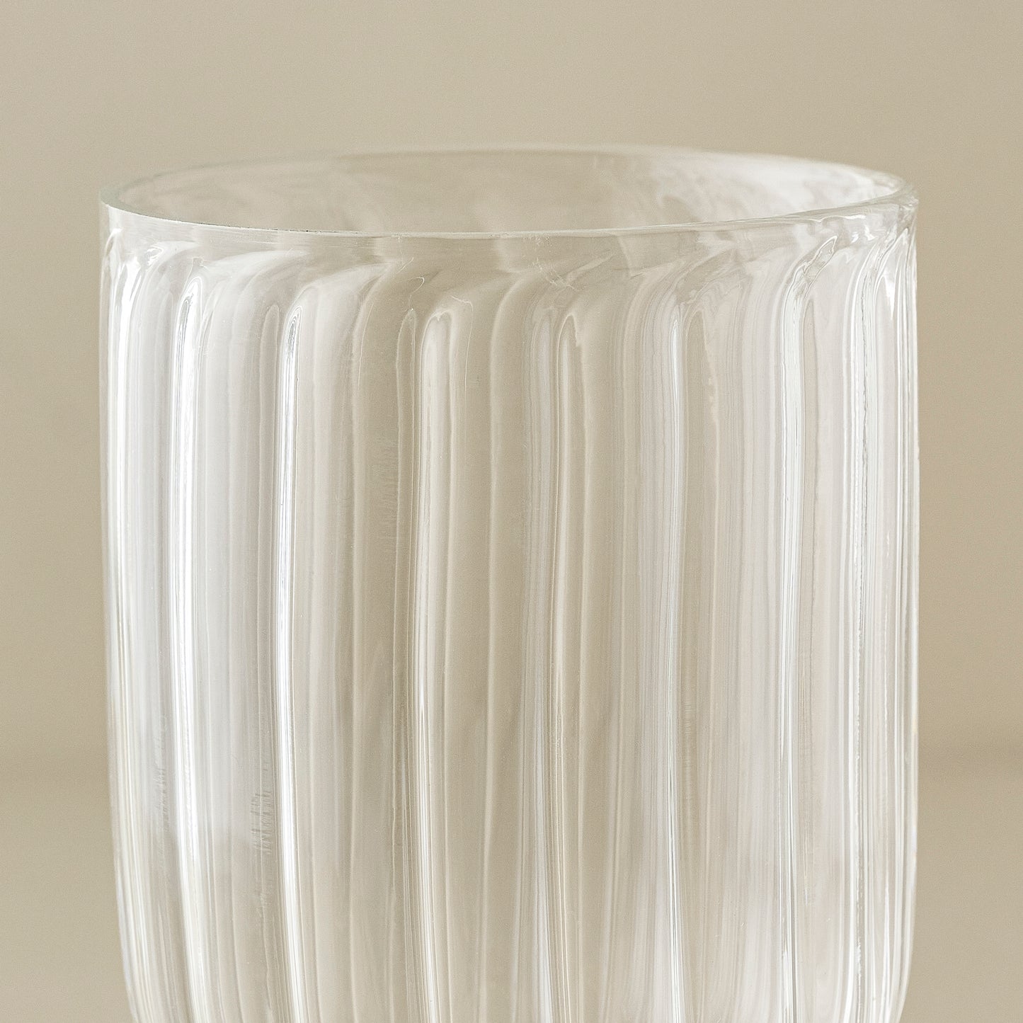 Fluted Wine Glass up close
