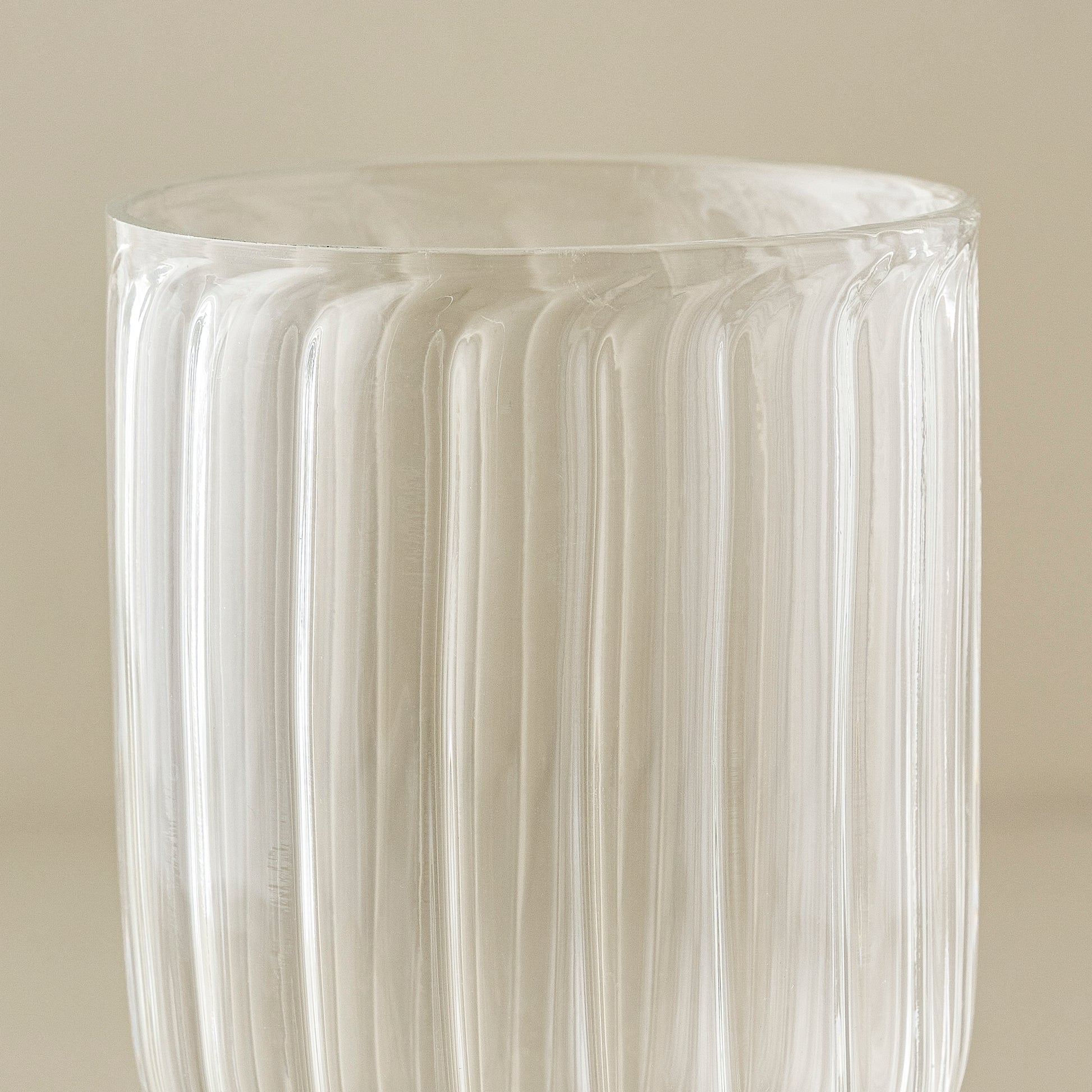 Fluted Wine Glass up close