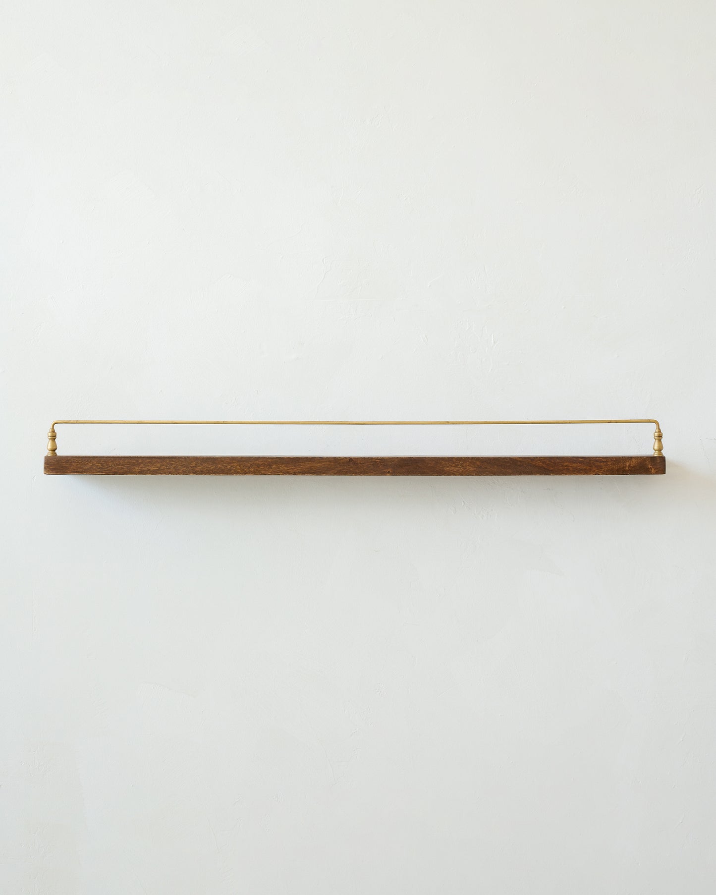 Elliott Wood and Brass Picture Ledge 36"
