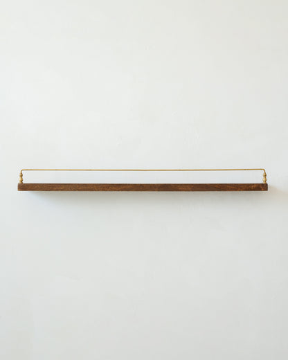 Elliott Wood and Brass Picture Ledge 36"
