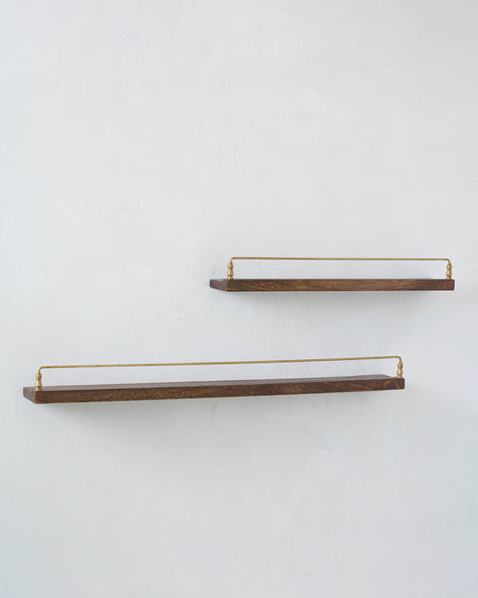 Elliott Wood and Brass Picture Ledge