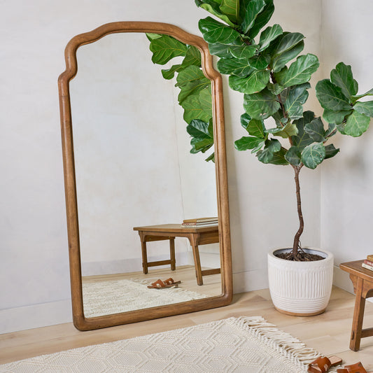 Olivia Wood Framed Floor Mirror
