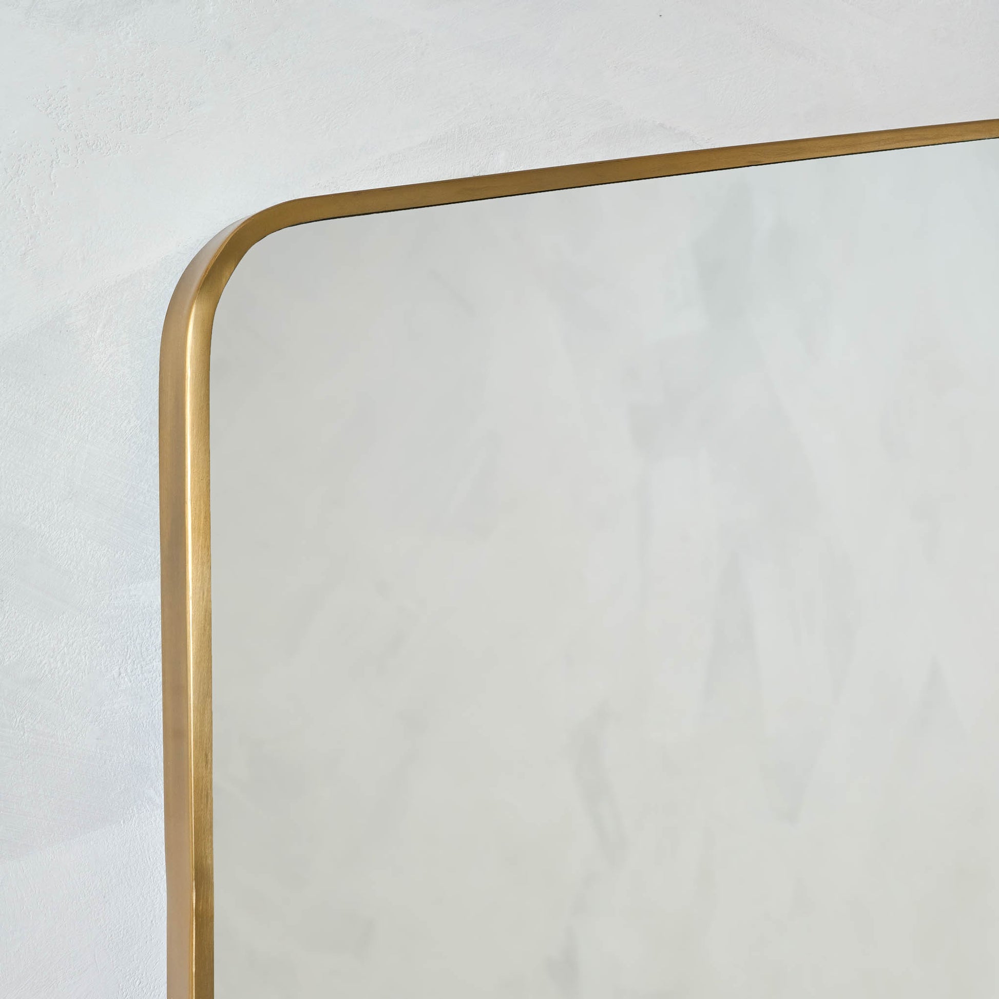 Dorian Brass Mantle Mirror close up
